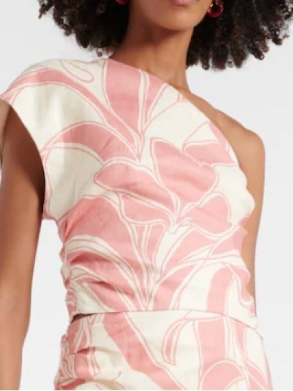 Sir the Label One-Shoulder Pink Floral Print Top Designer size 2